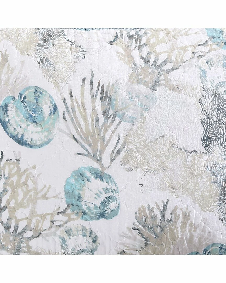 Tommy Bahama Freeport 3Pc Coastal Blue Quilt Set Home Comforters & Quilts - Image 4