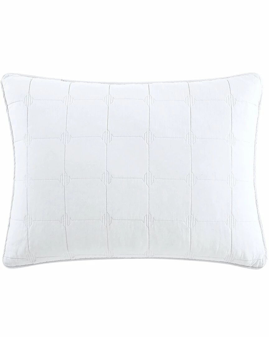 Tommy Bahama Hexagon 3Pc White Quilt Set Home Comforters & Quilts - Image 3