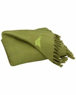 Tommy Bahama Island Essentials Palm Green Throw Home Blankets & Throws