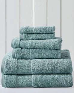 Tommy Bahama Island Retreat 6Pc Blue Towel Set Home Bath Towels