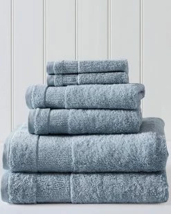 Tommy Bahama Island Retreat 6Pc Tranquil Blue Towel Set Home Bath Towels