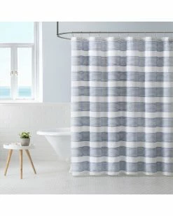 Tommy Bahama Island Stripe Blue Shower Curtain Home Soap & Lotion Dispensers