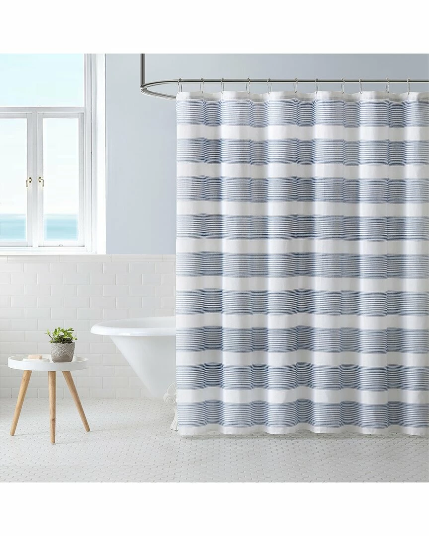 Tommy Bahama Island Stripe Blue Shower Curtain Home Soap & Lotion Dispensers
