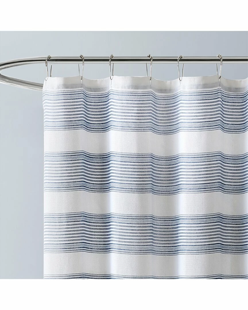 Tommy Bahama Island Stripe Blue Shower Curtain Home Soap & Lotion Dispensers - Image 2