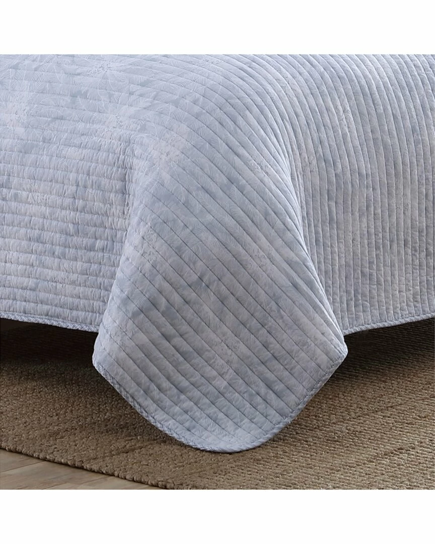Tommy Bahama Makena 3Pc Blue Quilt Set Home Comforters & Quilts - Image 3