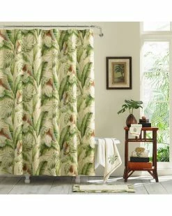Tommy Bahama Palmiers Green Shower Curtain Home Bath Mats & Curtains
