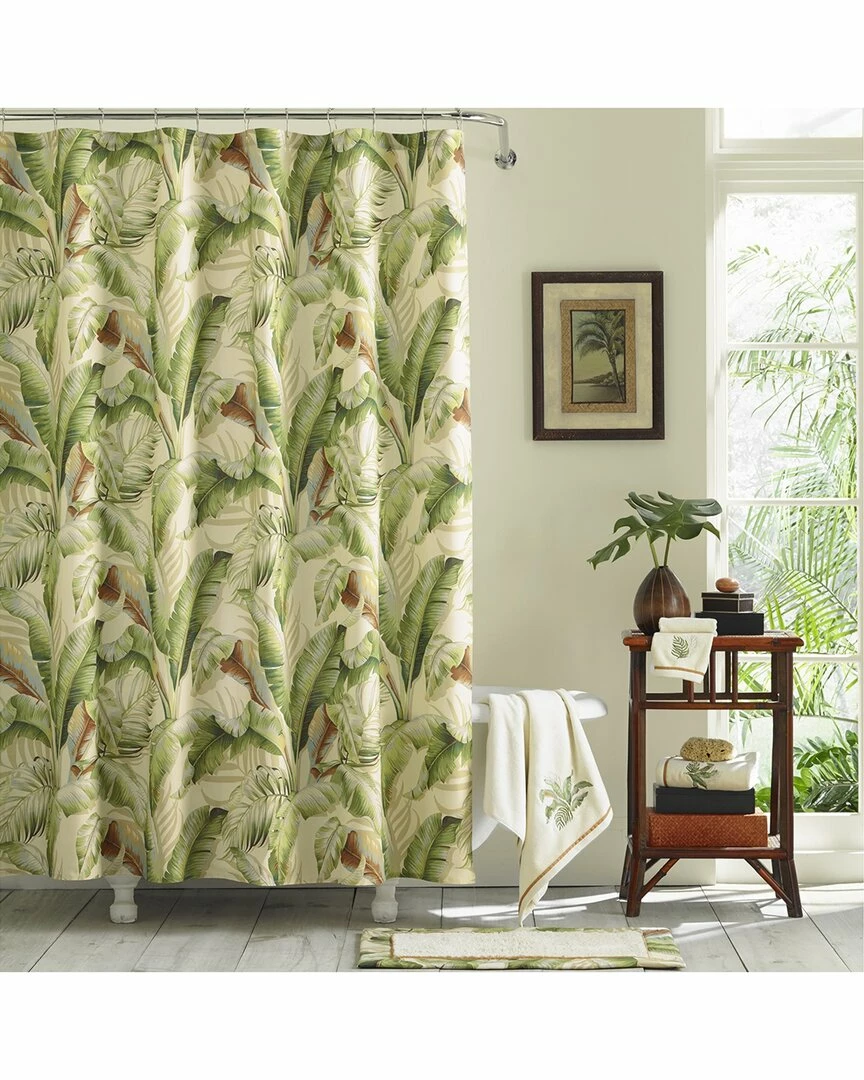 Tommy Bahama Palmiers Short Green Shower Curtain Home Bath Mats & Curtains