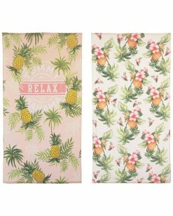 Tommy Bahama Pineapple 2Pc Beach Towel Set Home Beach Towels