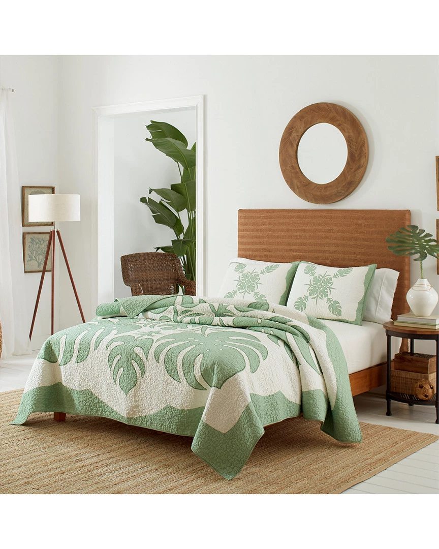 Tommy Bahama Molokai Bright Green Quilt Home Comforters & Quilts - Image 2