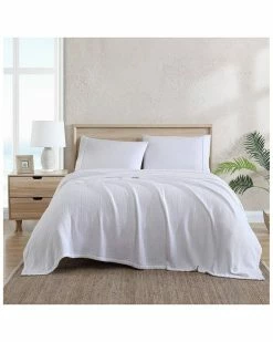 Tommy Bahama Organic Cotton Solid Blanket Home Blankets & Throws