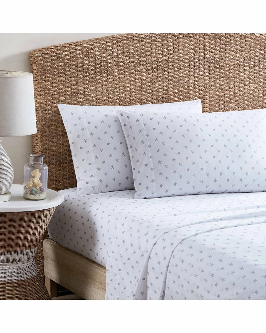 Tommy Bahama Starfish Treasure 100% Cotton Percale Sheet Set Home Sheets