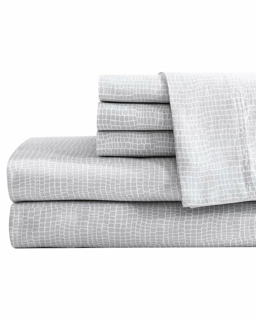 Tommy Bahama Lago Croco Tile Cotton Blend 1000 Thread Count Sateen Sheet Set Home Sheets