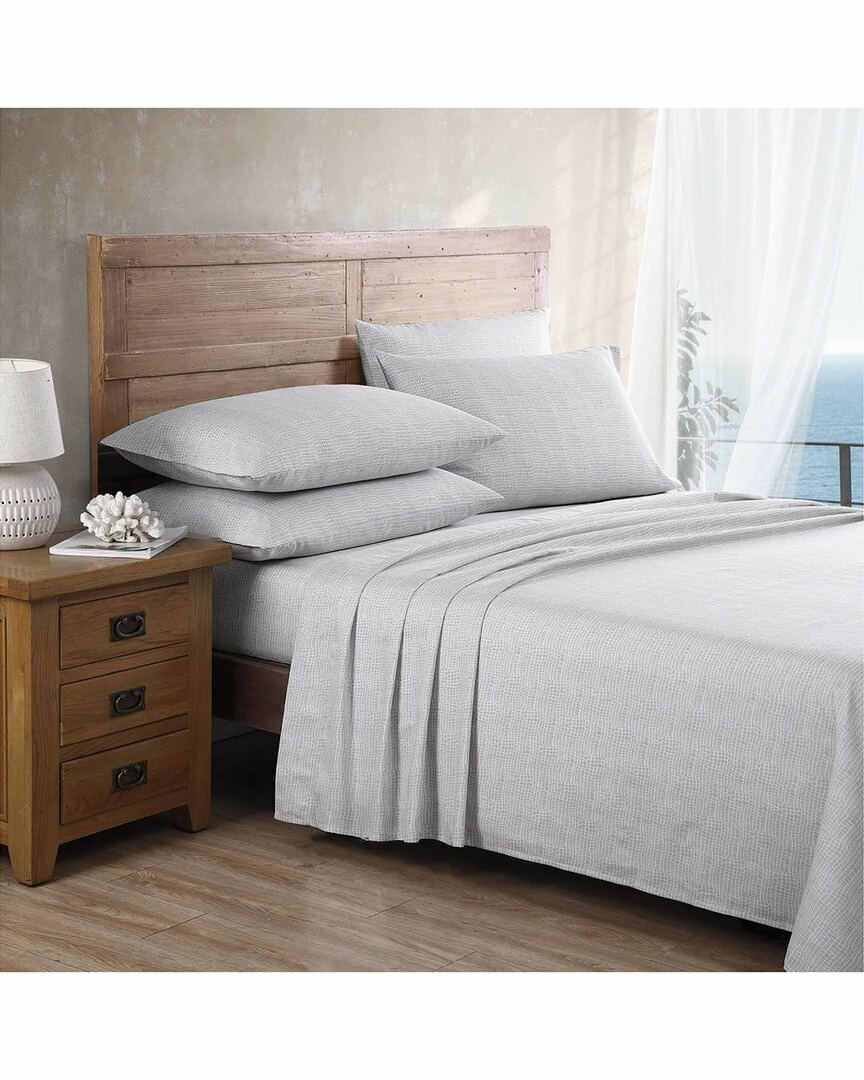 Tommy Bahama Lago Croco Tile Cotton Blend 1000 Thread Count Sateen Sheet Set Home Sheets - Image 2