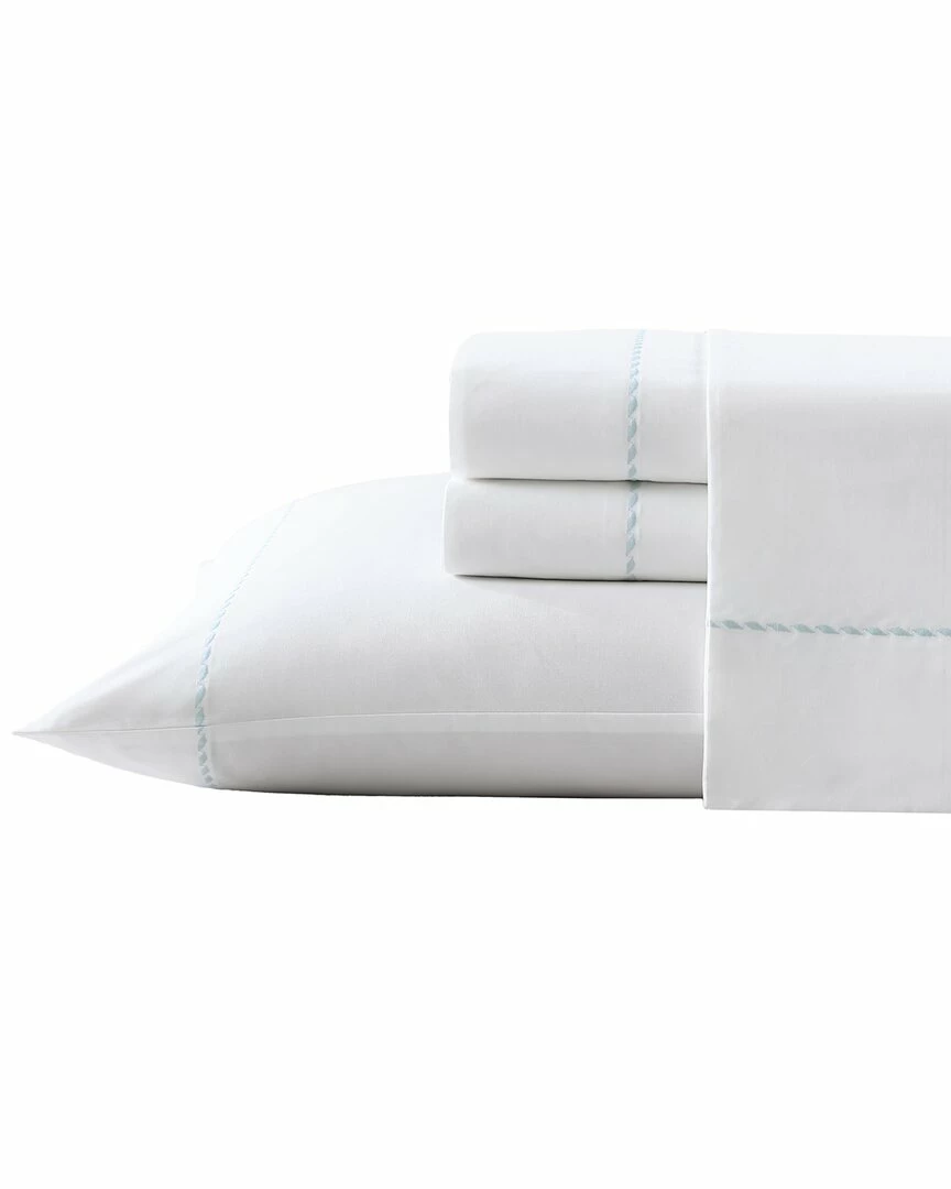 Tommy Bahama 4pc Cotton Percale Sheet Set Home Sheets White/green