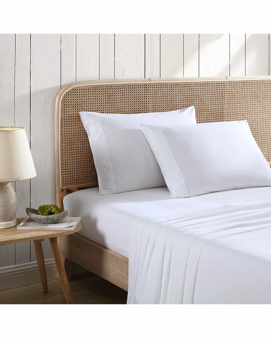 Tommy Bahama 4pc Cotton Percale Sheet Set Home Sheets White/green - Image 2