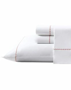 Tommy Bahama 4pc Cotton Percale Sheet Set Home Sheets White/red