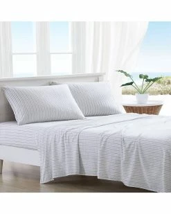 Tommy Bahama Del Ray Stripe 4Pc Grey Sheet Set Home Sheets