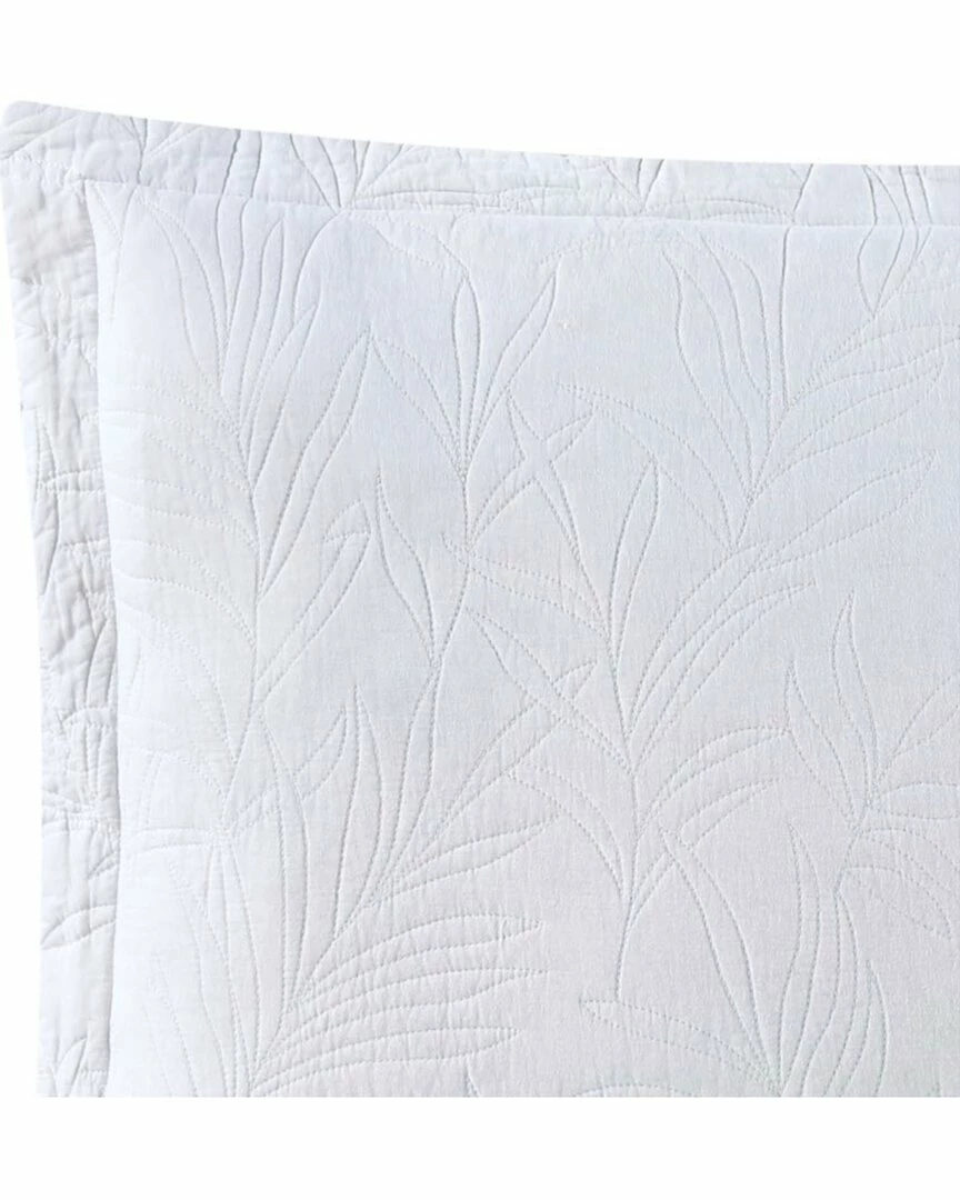 Tommy Bahama Solid Costa Sera 2Pc White Sham Home Pillowcases & Shams - Image 2